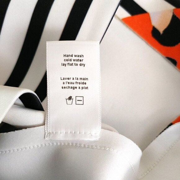 Clover Canyon Orange Scuba Tank Dress Multi Color Floral Design Size S - Picture 8 of 10